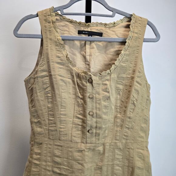 Vintage Marc Jacobs Peasant Bodice Mini Dress Y2K Steampunk Renaissance Ruffle 4 - Picture 2 of 10